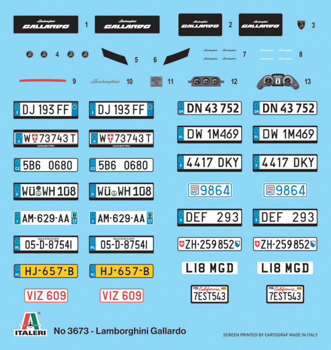 3673 decal sheet 102 x 108 mm x scatola