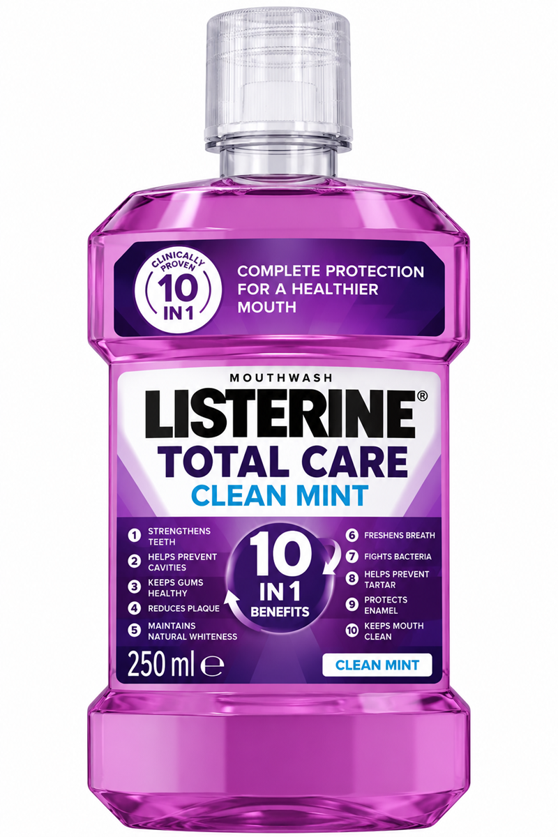 Sticlă Listerine Total Care mov